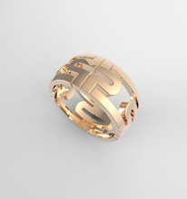 muster ring gold luxus metallisch mode silber 14k schmuck ringe bvl bvlgari 3d modell 3d print model - Mito3D