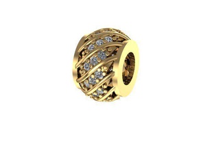 motifs charme de la balle bijoux or d'argent l'anneau boucle d'oreille des colliers pendentif le bracelet broches pandora imprimable les bracelets 3d print model - Mito3D
