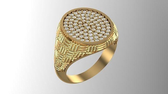 patterned ring jewelry wedding gold silver ring printable shining precious luxury love jewel patterned rings  3d print model - Mito3D