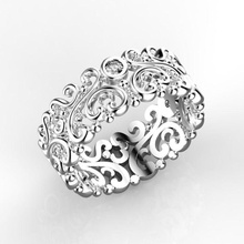 gemusterte ring Schmuck diamond Hochzeit Juwel kostbar gold Ringe 3d print model - Mito3D