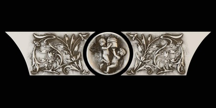 o padrão a casa medalhão anjo baixo-relevo clássico teto roseta tradicionais rozette rossette moldagem escultura trastes barroco luxo artcam cnc barocco oferece decoração 3d print model - Mito3D