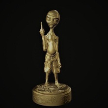 paolo alieno 3d modellazione statua collezione cine scultura extraterrestre arte sculture 3d print model - Mito3D