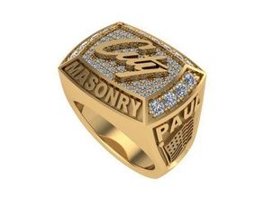paul masonry 2018 30 years ring diamond golden silver jewelry rings 3d print model - Mito3D