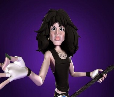paul stanley - kiss rock guitar starchild star gene simmons peter criss ace frehley roll singer band animalize musican music art sculptures 3d print model - Mito3D