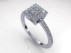 pav praça anel de diamante jóias pulseira safira branco ouro sterling prata o engajamento casamento cad printable 3d design pingente brinco grande boa a moda personagem humanos roupas anéis 3d print model - Mito3D