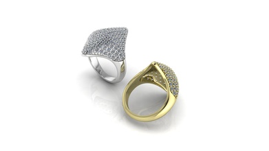 ebnen künstlerisch-ring 113 Diamanten Schmuck micro gold ring artsy besonderes Juwel engagement diamond Steine Ringe 3d bedruckbar ist Silber gem Diamant-ring genial engagem 3d print model - Mito3D