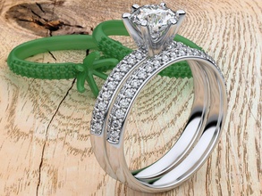 pave diamond band takı 3d 3dring grup parlak cad elmas yüzük nişan çiçek gem taşlar yazdırılabilir Gümüş düğün bileşik moda toplama güzellik 3d print model - Mito3D