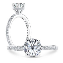 pflastern diamant versteckt heiligenschein engagement ring einstellen wertvoll schmuck 1carat hiddenhalo gescannt 3d modelle ringe 3d print model - Mito3D