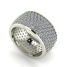 pflastern Diamant Ring Gold Silber Mode Juwel Stein Schmuck Ringe 3d print model - Mito3D