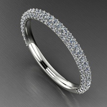 ouvrir l'anneau de diamant rw0173 bijoux pave mariage le or la mode l'éternité les anneaux 3d print model - Mito3D