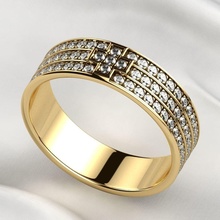pave gems elegant gold ring rhino gem jewel 3dprint printable print fashion wedding engagement cross brilliant diamond ruby emerald sapphire citrine jewelry rings 3d print model - Mito3D