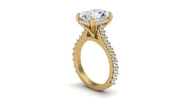pave jewelry ring printable jewelri jewel jewellery diamonds srilankan gold pinkgold cad whitegold rings 3d print model - Mito3D