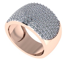 pave ring jewelry buy diamond gemstone gold printing 3d 3dm stl cad design round oldsmith matrix rhinoceros empty printable best rings 3d print model - Mito3D