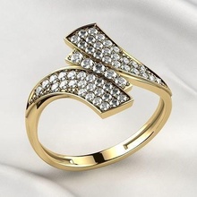 pave set gems fashion gold ring rhino jewel gem 3dprint printable print diamond brilliant ruby sapphire citrine platinum engagement wedding rhodium jewelry rings 3d print model - Mito3D