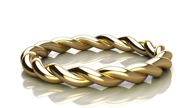 paveflex gold ring luxury printable jewel jewellery modern david yurman rope design platinum shining jewelry rings contemporary fashion style 3d print model - Mito3D