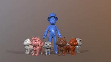paw patrol catastrophe crew pawpatrol cats mayor animation series dogs dog games toys 3d print model - Mito3D