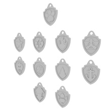 paw patrol key tags - 3d printable tag emblem chase marshal rocky zuma skye ella tuck rex everest rubble ryder tracker accessories game games toys 3d print model - Mito3D