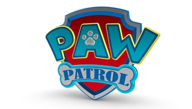 paw patrol shield 3d logo pawpatrol toys kids animals cops police badge retro illustration clip art composition visuals uniform games 3d print model - Mito3D