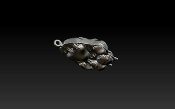 paw pendant necklace miniature animal jewellery fashion 3d print model - Mito3D