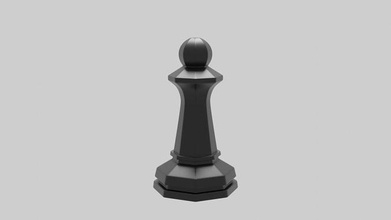 pawn chess coin retro competition vintage old design art deco won vertical 3dmodel 3dprintable blender maxartist games toys dice 3d print model - Mito3D