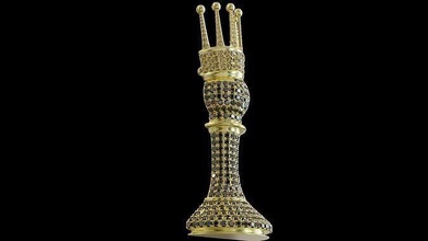 penhor rei pingente 3d impressão modelo ouro luxo xadrez moda joalheria joias diamante prata imprimível 3dprint beleza pingentes 3d print model - Mito3D