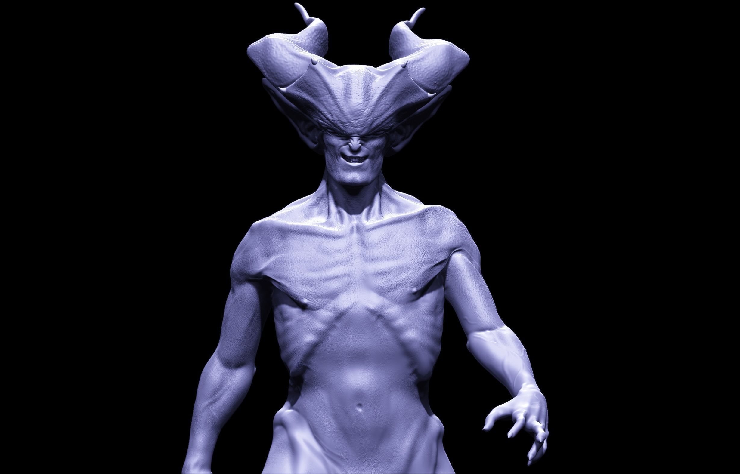 pazuzu humanoid creature anatomy body character demon devil characters miniatures figurines art sculptures 3D print model - Mito3D