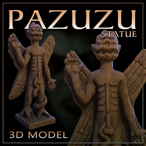pazuzu statue exorcist horror god deity art sculptures 3D print model - Mito3D