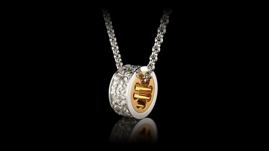 pd0003 - pendant clover jewelry jewellery precious diamond jewel clothing gemstone gems pendants 3d print model - Mito3D