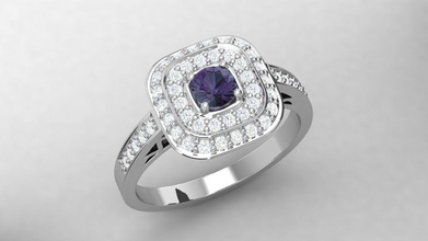 pdi-119b anillo la joyería joya gem de oro plata el platino creación prototipos impresión obj stl moda diamante imprimible compromiso boda los anillos 3d print model - Mito3D