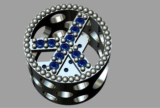 paix perle pandora perles 39 or argent 3dprint imprimable bracelet charme bijoux 3d print model - Mito3D