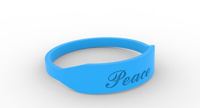 peace female ring hard rough plastic blue material jewelry business design platinum fashion finger engraved silver art rings 3d print model - Mito3D