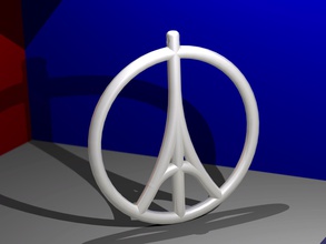 la paz de parís joyería prayforparis el colgante peaceforparis colgantes 3d print model - Mito3D