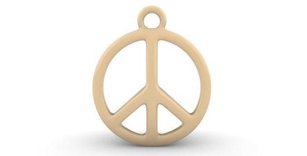 Barış kolye sembol ekipman mücevher anahtarlık modeller moda 3d print model - Mito3D