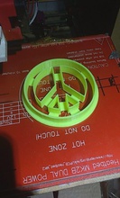 símbolo da paz cortador de cookie a casa o cozinha jantar 3d print model - Mito3D