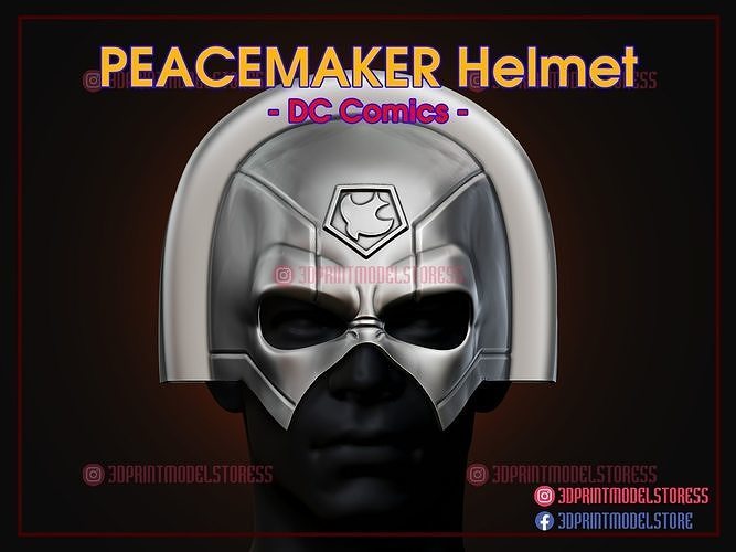 pacificador casco juan cena película suicidio equipo cosplay cabeza máscara hbo max dc historietas cómic deadshot deporte sangriento caballero víspera santos juegos juguetes 3D print model - Mito3D