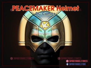 peacemaker helmet - tv series john cena suicide squad cosplay mask dc comics hbo max gotham knights batman black adam flash injustice deadshot bloodsport head games toys 3d print model - Mito3D