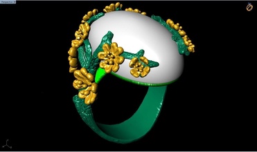 melocotón flor anillo albaricoque anillos 3d print model - Mito3D