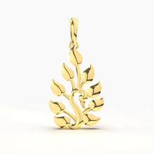 paon d'or pendentif bijoux or shining de la chaîne quotidien waer livre sterling l'or blanc en jaune précieux imprimable les pendentifs 3d print model - Mito3D