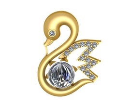 tavuskuşu takı elmas logo yüzükler kolye yazdır tasarım anıt sanat altın platin indir gümüş ejderha kahyalar mücevher modern maymun 3d print model - Mito3D