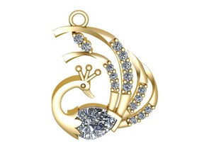 paon de bijoux diamant logo les anneaux pendentifs d'impression la conception le monument art or platine téléchargement d'argent dragon caiters joyau moderne singe 3d print model - Mito3D