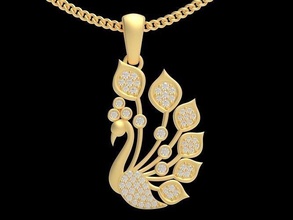 peacock pendant printable jewelry gold 3d model love luxury mother silver jewellery sterling fashion beauty wedding engagement necklace fantasy precious pendants 3d print model - Mito3D