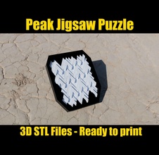 peak jigsaw puzzle game orginal unqiue art cassetete monain pattern board brain teaser games toys 3d print model - Mito3D