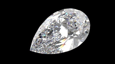 poire couper gemme bijoux précieux cristal luxe brillant illustration or imprimable bijou argent diamant bague carat étape mode 3d print model - Mito3D