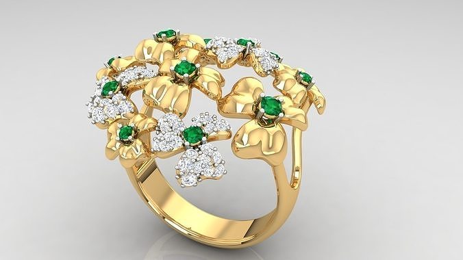 Pera diamante alto joyería joya cóctel anillo 3dm stl renders detalles anillos solitario libra esterlina platino brillante Boda compromiso imprimible oro banda 3D print model - Mito3D