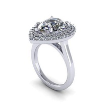 birne diamant ring s1 juwel engagement hochzeit schmuck silber gold engagem mode sterling anhänger halskette schönheit ohrringe ringe 3d print model - Mito3D