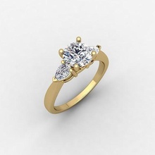 birne engagement ring juwel hochzeit schmuck diamant druckbar gold engagem mode sterling weiß brillant solitär schönheit ringe anhänger 3d print model - Mito3D