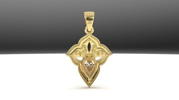 Pera pietra preziosa pendente pendente collo stampabile collana gemma gioiello gioielleria gioielleria moda bellezza Pera pietra preziosa oro gioielleria platino forma Vintage argento sterlina splendente engagement ciondoli gioielleria pendente oro collana 3d print model - Mito3D