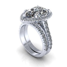 Pera amor diamante anillo 32 joya compromiso Boda joyería plata oro enganchar Moda libra esterlina colgante pendiente collar belleza pendientes colgantes anillos 3d print model - Mito3D