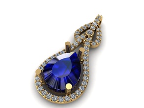 pera collane gioielli gioiello diamante saphire la collana dimaond oro argento moda pietra anello di diamanti fidanzamento brillante sterlina 3d print model - Mito3D