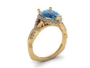 Pera squillare 381 gioielleria oro stampabile dimond gioiello argento engagement moneta diamante brillante moda bellezza nozze prezioso anelli 3d print model - Mito3D